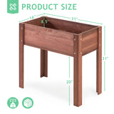 31x31x16 inch Raised Garden Bed with Legs, Elevated Wooden Planter Box for Outdoor Plants Flowers Fruits Vegetable Herb Growing Mederla