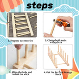 Set of 4 Wooden Puzzle Display Stand, Wooden Puzzle Storage Rack, Puzzle Organizer, Puzzle Holder Rack for Kids Adults Craft Collection Lovers Tefola