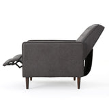 Christopher Knight Home Mervynn Mid-Century Modern Microfiber Recliner, Slate / Dark Espresso Christopher Knight Home