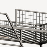 LUMISOL Full Size Metal Loft Bed, Heavy Duty Metal Loft Bed Frame with Staircase, Built-in Charging Station and LED Lighting for Bedroom, Dormitory, Black LUMISOL