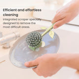 Vigar Florganic Daisy-Shaped Dish Brush, a Dish Brush with Handle, and a Dish Brush with Stand for Pot Scrubber, Kitchen Dishes, and Sink Cleaning Vigar