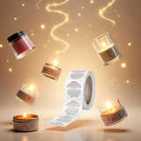 Galyacht 500Pcs White Candle Warning Labels, Candle Jar Container Stickers Candle Safety Stickers for Candle Making DIY Candle Jars and Tins Crafting Arts Galyacht