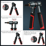 TOLRET Rivet Nut Tool Rivet Nut Kit, Rivnut Tool Kit with 10 Metric and SAE Mandrels, 100 Pcs Rivet Nuts Assortment Kit, Professional Ratchet Nutsert Tool Kit with Rugged Carrying Case, TR21 TOLRET