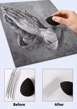 43 PCS Blending Stumps and Tortillions Paper Art Blenders Sketch Drawing Tools with Sketch Wipe Scrapers,Rub Sponge,Kneaded Eraser and Sandpaper Sharpeners N NOROCME