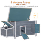 Petsfit Large Chicken Coop with Upgraded Perches, Wooden Outdoor Chicken Cage with Large Nesting Box, Weatherproof Open Asphalt Roof &Removable Bottom, Duck House, Rabbit Hutch Petsfit