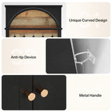 Tribesigns 70.86" Hall Tree with Storage Bench, 4-in-1 Design Entryway Bench with Coat Rack, Farmhouse Hall Tree with 5 Hooks and Adjustable Shoe Storage for Entryway, Hallway(Black＋Brown) Tribesigns