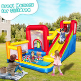 Hongcoral Bounce House, Inflatable Bounce Castle with Blower for Kids, Blow Up Jumping Bouncer with Slide, Climbing Wall, Obstacles, Trampoline, Ball Pit Pool for Indoor Outdoor Hongcoral