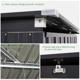 Jolydale 79 Cu. Ft Premium Storage Shed 3.3 x 5.6 FT Outside Metal Trash Shed Waterproof Outside Storage with Lid Chain Storage Trash Can Weeding Tools, for Garden, Backyard, Patio (Black) Jolydale