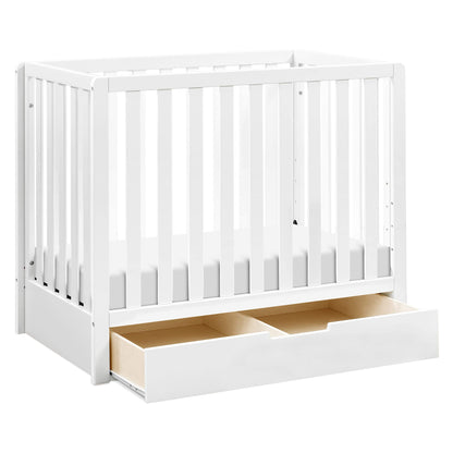 Carter's by DaVinci Colby 4-in-1 Convertible Mini Crib with Trundle Drawer in White, Greenguard Gold Certified, Undercrib Storage