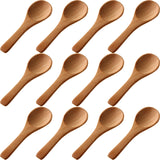 Boao 50 Pcs Small Wooden Spoons, 3.5'' L, Mini Wood Spoons Bulk Nature Tiny Spoons Little Wooden Teaspoons for Jars Sugar Creamer Honey Spices Salt Kitchen Supplies Boao