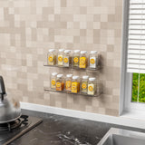 Yieach 4 Pack Acrylic Shelves for Wall Storage,No Drilling Adhesive Shelves,Clear Stick On Bathroom Wall Shelf Organizers,Plastic Floating Shelves for Perfume,Funko,Lego,Skincare,Bookshelf for Kids Yieach