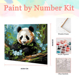 Auremi Panda Framed Paint by Number for Adults,DIY Animal Painting by Number Kits on Canvas Acrylic Oil Painting Kits for Adults Paint by Number Kits for Home Decor 20x30cm Auremi
