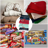 ARTLYMERS Christmas Gift Boxes with Lids, 12 Pack Gift Boxes and Red Ribbon Christmas Themed Pattern Small Gift Boxes for Christmas Presents Gifts Easy Assemble ARTLYMERS