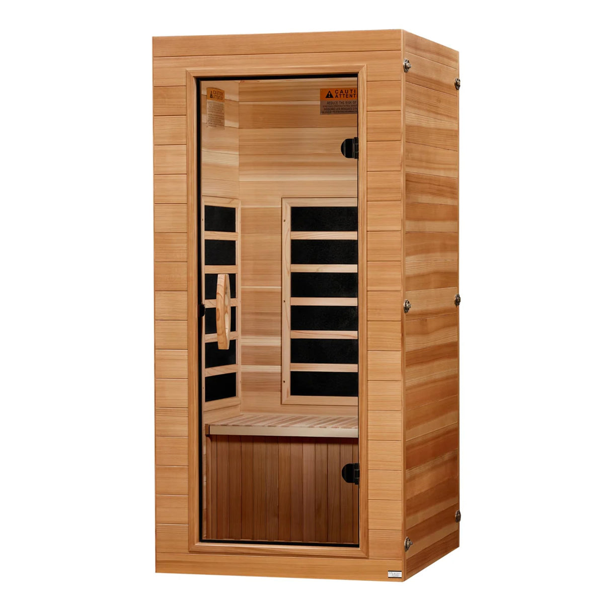 Dynamic Saunas Elite 1 Person Compact Ultra Low EMF FAR Infrared Sauna with Red Light Therapy & Bluetooth Speakers - Personal Indoor for Home & Gym DYNAMIC SAUNAS