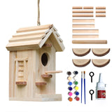 Wooden Bird House Kit,Birdhouse Kits for Adults to Build,Bird Houses for Outside,Woodworking Adult Crafts & DIY Bird House XDYGHH