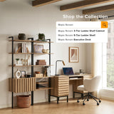 mopio Norwin Ladder Book Shelf, Wall-Mount Storage Rack, Wall Bookshelf, Farmhouse Industrial Bookcase, Narrow Slim Organizer, Steel Frame Display Shelves, Living Room, Bedroom (3-Tier Cabinet Double) mopio