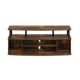 Furinno Jaya Large Entertainment Center Stand Unit/TV for up to 55 inch, Amber Pine/Black Furinno