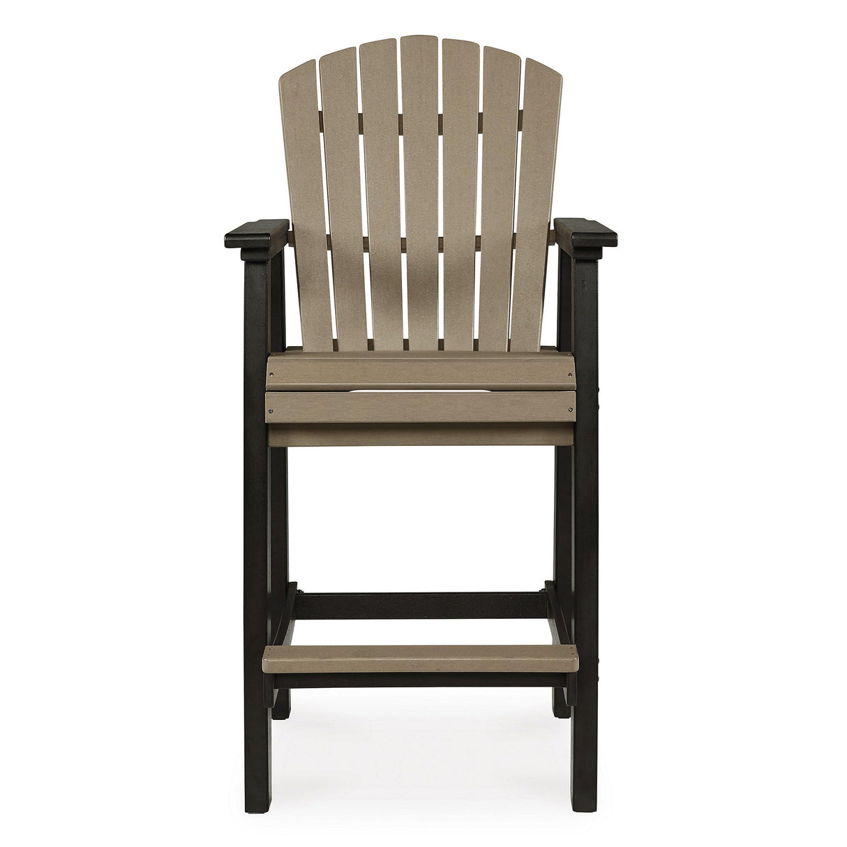 Signature Design by Ashley Fairen Trail 30" HDPE Durable Outdoor Barstool, 2 Count, Black & Brown Signature Design by Ashley