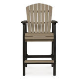 Signature Design by Ashley Fairen Trail 30" HDPE Durable Outdoor Barstool, 2 Count, Black & Brown Signature Design by Ashley