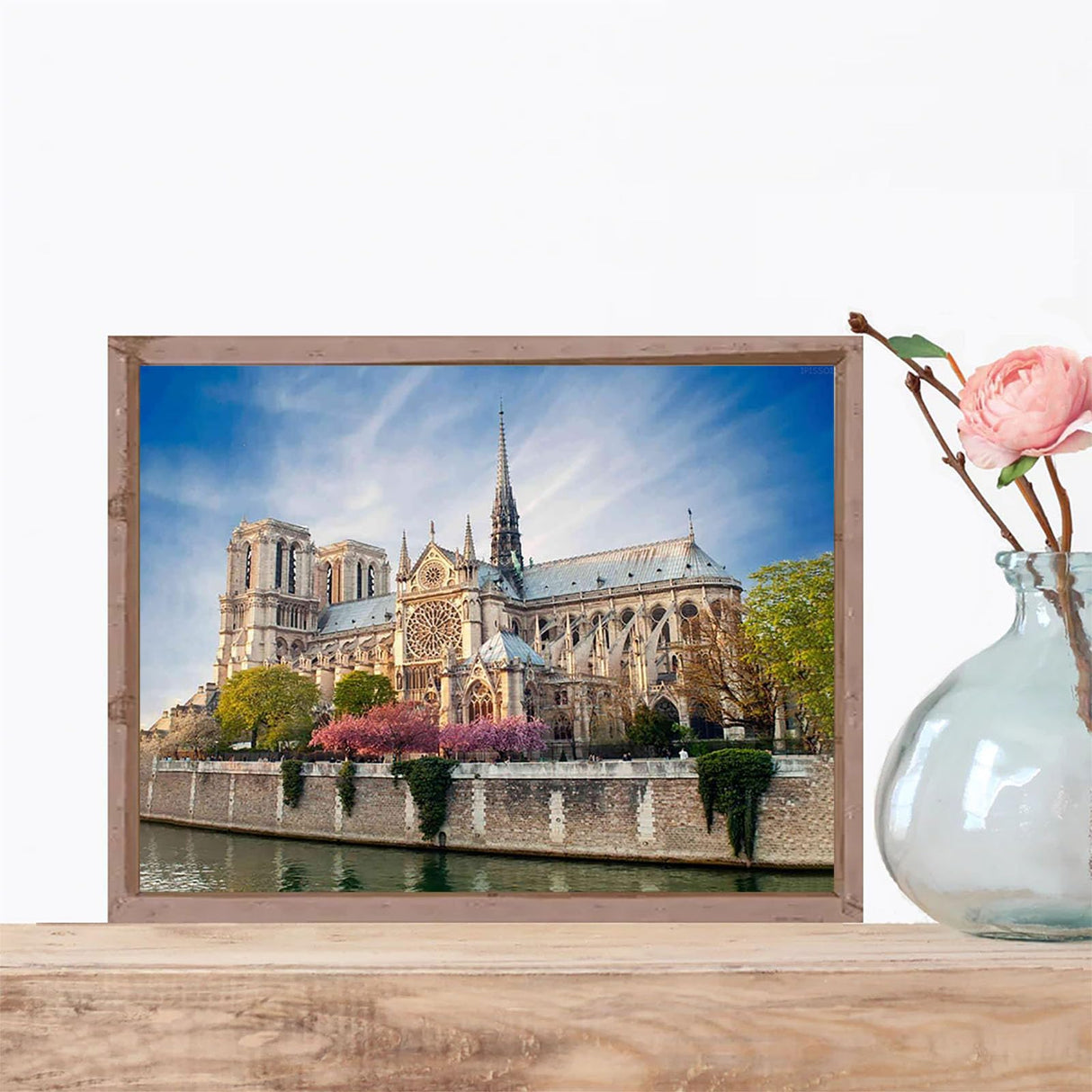 IPISSOI Landmark Diamond Painting Kits, France Notre Dame De Paris Diamond Painting with Tools for Home Wall Decor Full Drill 12x16 Inch IPISSOI