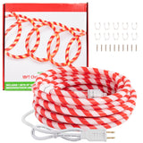 Afirst Christmas Candy Cane Rope Lights - 18FT LED Fairy Lights IP65 Waterproof Connectable Tube Lights for Outdoor Patio Garden Christmas Tree Holiday Decorations Afirst