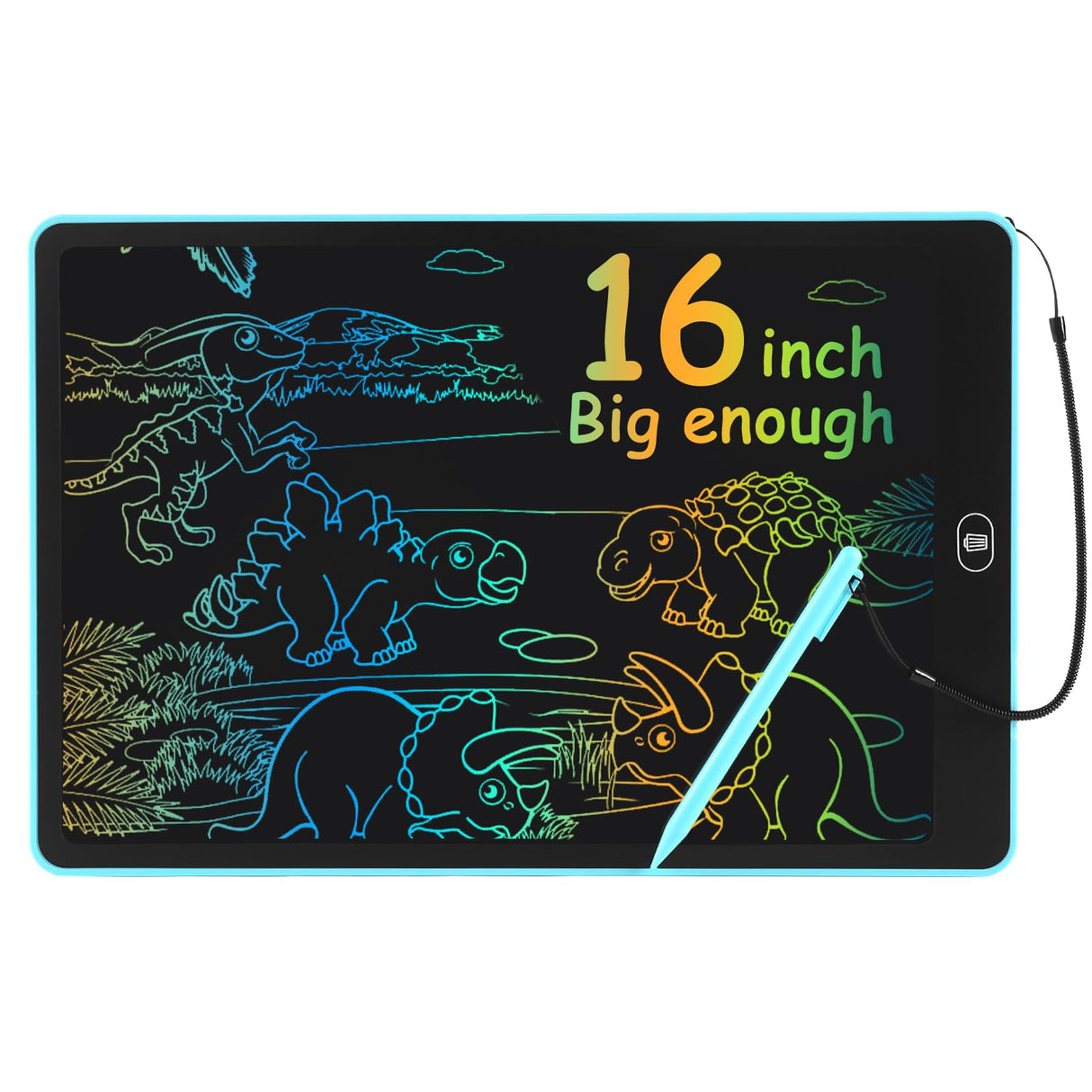 16 inch LCD Writing Tablet for Kids Adults,Colorful Drawing Pad Doodle Board School Supplies Christmas Gifts Toys for Girls Boys 3 4 5 6 7 8 Year Old Girl Boy Birthday Gift Ideas (Blue) ZENZAL