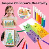 LEERYOUQU Rainbow Scratch Art for Kids, Squeegee Painting Kits, Magic Dot Scratch Painting Party DIY Gifts for Girls and Boys LEERYOUQU