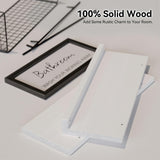 WOPITUES Floating Shelves for Bathroom Wall Decor Sign, Bathroom Organizer and Storage, Bathroom Shelves Over Toilet with Metal Guardrail-Modern White WOPITUES