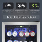 Antarctic Star Beverage Refrigerator Cooler -120 Can Mini Fridge Glass Door for Soda Beer or Wine Constant Glass Door Small Drink Dispenser Clear Front Door for Home, Office Bar 3.2cu.ft Antarctic Star