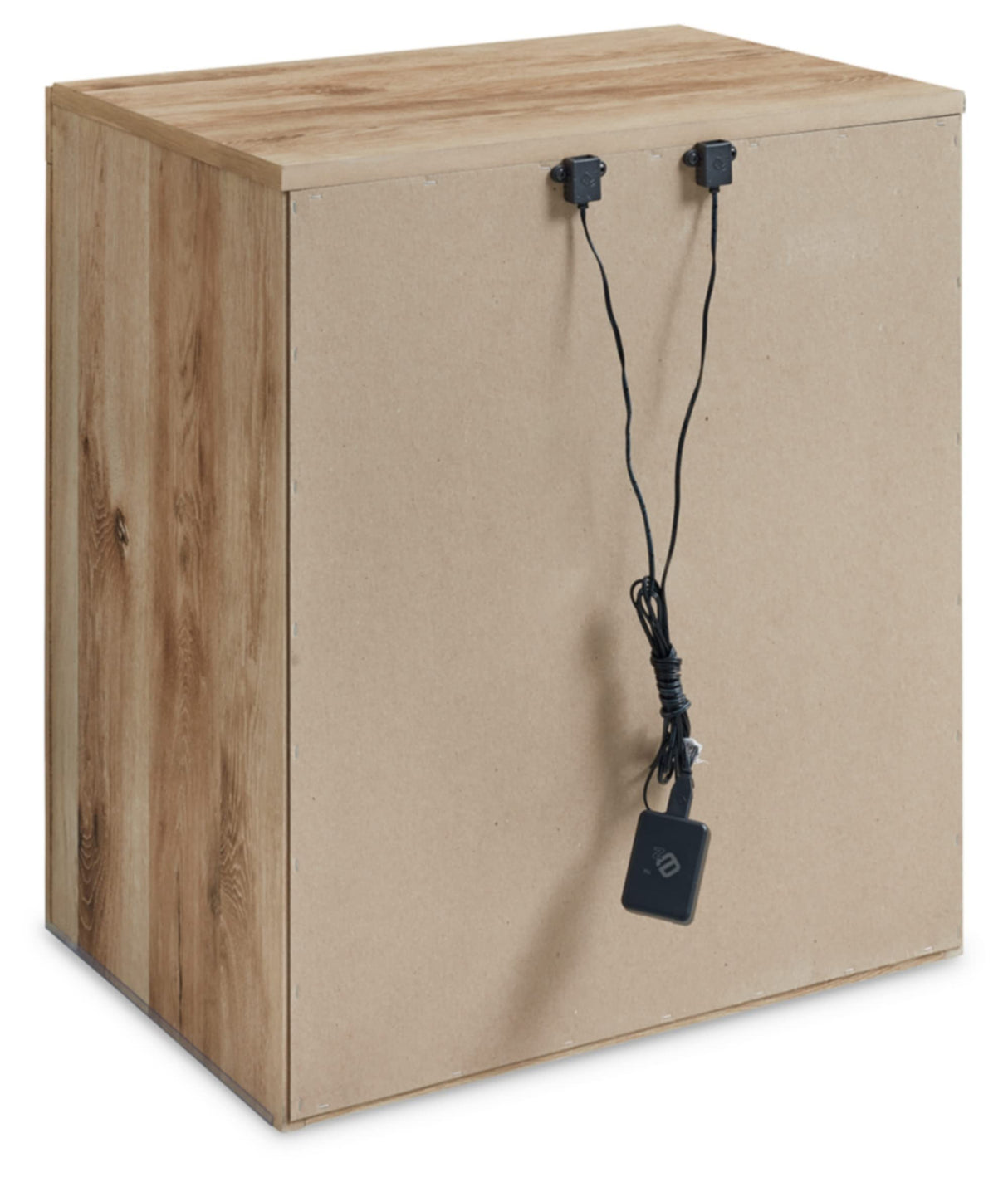 Signature Design by Ashley Hyanna Rustic 2 Drawer Nightstand with 2 USB Charging Ports, Light Brown Signature Design by Ashley