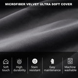 HABUTWAY Bean Bag Chair 3Ft Luxurious Velvet Ultra Soft Fur with High Rebound Memory Foam Bean Bag Chairs for Adults Plush Lazy Sofa with Fluffy Removable Sponge 3' (Grey) HABUTWAY