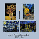 Scratch Art Painting Scratch Paper Rainbow Painting Sketch Pads DIY Art Craft Set， 4 Pcs Vincent Van Gogh Engraving and 24Pcs Classic Landmarks and Animal Series for Kids & Adults with 3 Tools Ryoma