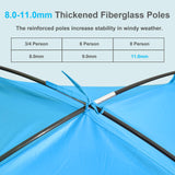 Gorich Beach Tent, UV Sun Shelter Lightweight Beach Sun Shade Canopy Cabana Beach Tents Fit 3-4 Person Gorich