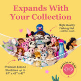Lilly's Love Stuffed Animal Hammock | Corner Hanging Organizer, Toy Storage, Stuffed Animal Storage | Easy to Hang Plushie Net w/Included Anchors & Hooks | Cute Room, Bedroom & Home Decor (White) Lilly's Love