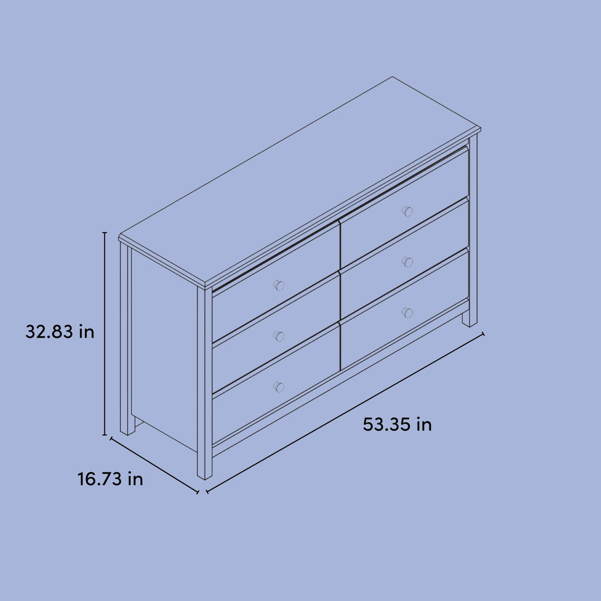Storkcraft Alpine 6-Drawer Dresser (Pebble Gray) – GREENGUARD Gold Certified, Gray Dresser for Bedroom, Kids & Nursery Storage Drawers, Safety Interlocking Drawers, Pre-Installed Tracks, Kids Bedroom Storkcraft
