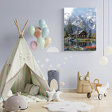 Fairyland JinWenn Diamond Art Kits for Adults Beginner, Mountain DIY Diamond Painting Kits 5D Diamond Dots Gem Art Crafts with Tools,Round Full Drill Crafts for Home Wall Decor&Gift-12x16inch Fairyland JinWenn