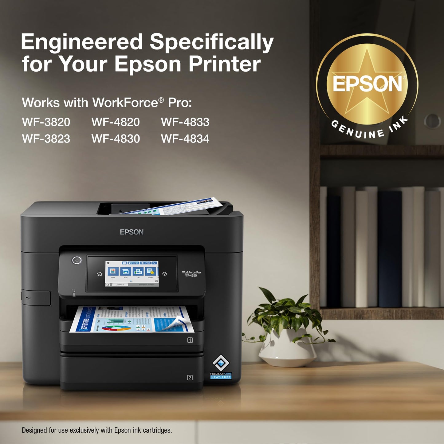 EPSON 822 DURABrite Ultra Ink Standard Capacity Black & Color Cartridge Combo Pack (T822120-BCS) Works with WorkForce Pro WF-3820, WF-3823, WF-4820, WF-4830, WF-4833, WF-4834