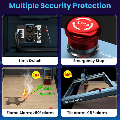 SCULPFUN SF-A9 40000mW Engraving Machine with Air Assist Higher Accuracy Engraving Machine for Wood and Metal - WoodArtSupply