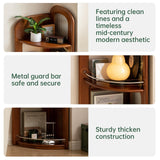 Wayshome 4-Tier 100% Solid Wood Corner Bookshelf, 64” Tall Mid Century Modern Corner Shelf Display, Open Storage Bookcase for Home Offie, Living Room (Poplar Wood) Wayshome