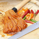 WHTCHSU 11.2 Inch Grill Basting Mop Wooden Long Handle with 1 Extra Replacement Heads for BBQ Grilling Smoking Steak WHTCHSU