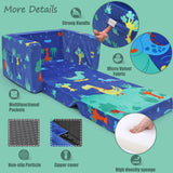 ACRABROS Kids Couch: Toddler Sofa Bed Fold Out for Gilrs Boys Baby Flip Out Convertible Lounge Chair Dinosaur ACRABROS