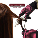 YANTAISIYU ‌2-Pack Heat-Resistant Gloves with Silicone Bumps Heat Blocking Gloves for Curling Hair Styling YANTAISIYU