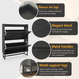 Maupvit Shoe Storage Cabinet with 2 Flip Drawers, Freestanding Organizer with Metal Legs for Entryway, Narrow Shoe Rack Cabinet, Black Maupvit