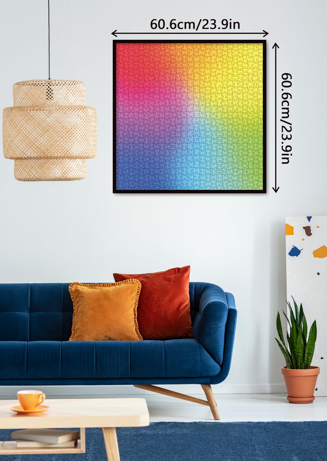Colorful Puzzles Gradient Puzzle 1000 Piece for Adults, Impossible Jigsaw Puzzles Difficult Puzzles, Hard Rainbow Puzzle Challenging Art Jigsaw Puzzles BBOLDIN