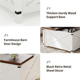 GarveeHome Hydraulic Lift Top Coffee Table with Hidden Storage, Farmhouse Industrial Style Accent Table, Sturdy Wood & Metal Construction, Safe Lift Mechanism, for Living Room Office GarveeHome