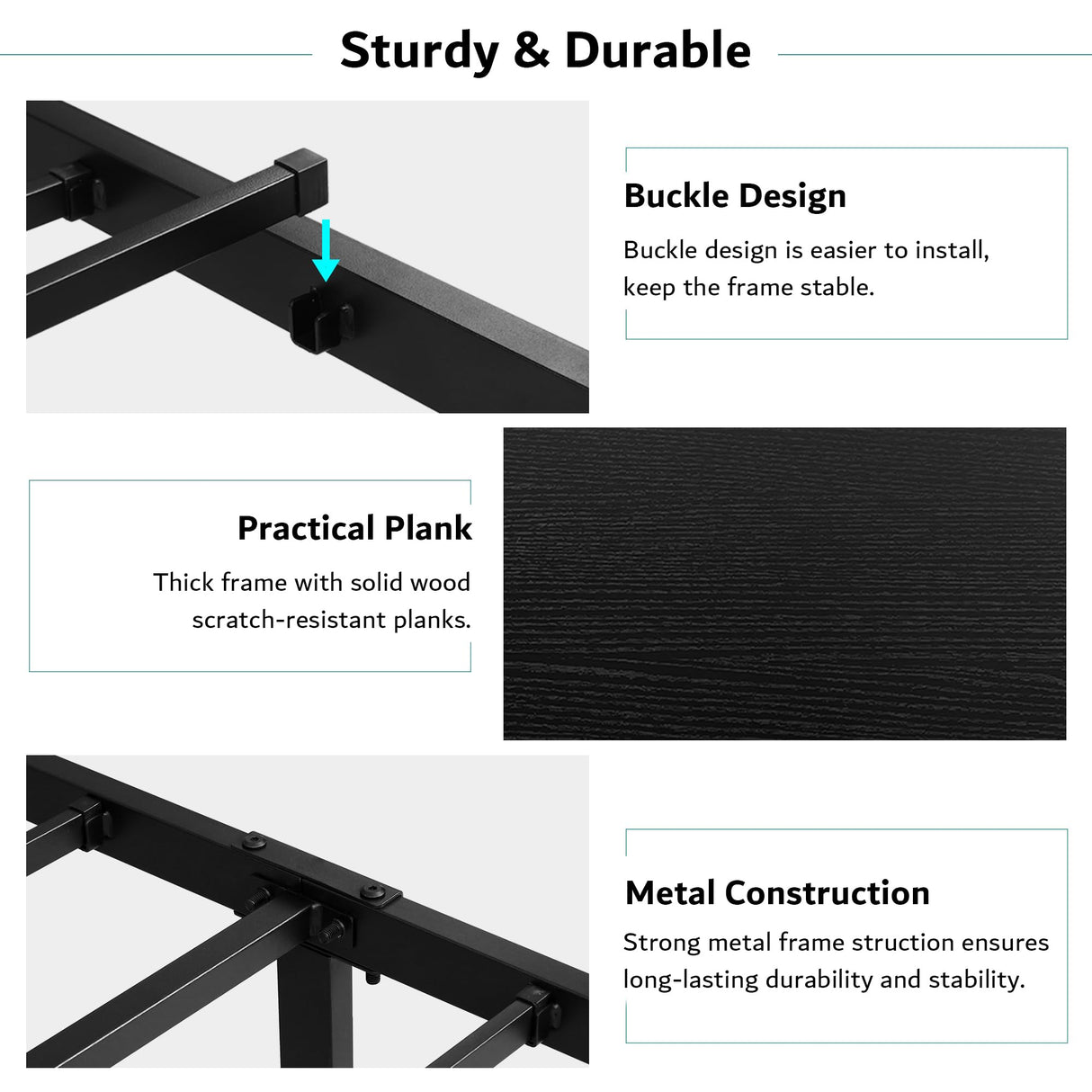 iPormis Full Size Metal Bed Frame with LED Lights & Charging Station, Platform Bed with Ergonomic Storage Headboard, Steel Slats Supports, No Box Spring Needed, Noise-Free, Easy Assembly, Black iPormis