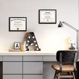 upsimples 8.5x11 Picture Frame Certificate Document Frame with High Definition Glass,5 Pack Diploma Frames for Wall and Tabletop,Black upsimples