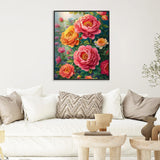 Camocin Paint by Numbers Kit for Adults - Flowers Adult Paint by Number Kits on Canvas Without Frame for Beginner, Peony Floral Oil Painting by Numbers Kit for Gift Home Wall Decor 16x20 Inch Camocin