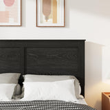 USHOW Wooden Bed Frame King Size with Headboard, Rustic Farmhouse Bedframe with Wood Slat Support, No Noise, No Box Spring Needed, Easy Assembly, Black USHOW