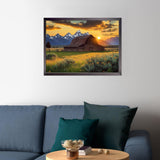 CEOVR Barn Diamond Painting Kits, 5D Full Drill National Park Diamond Art Kits for Adults, Mountain Landscape Gem Art, Adult Crafts Kits Wall Decor for Home Office 12x16inch CEOVR